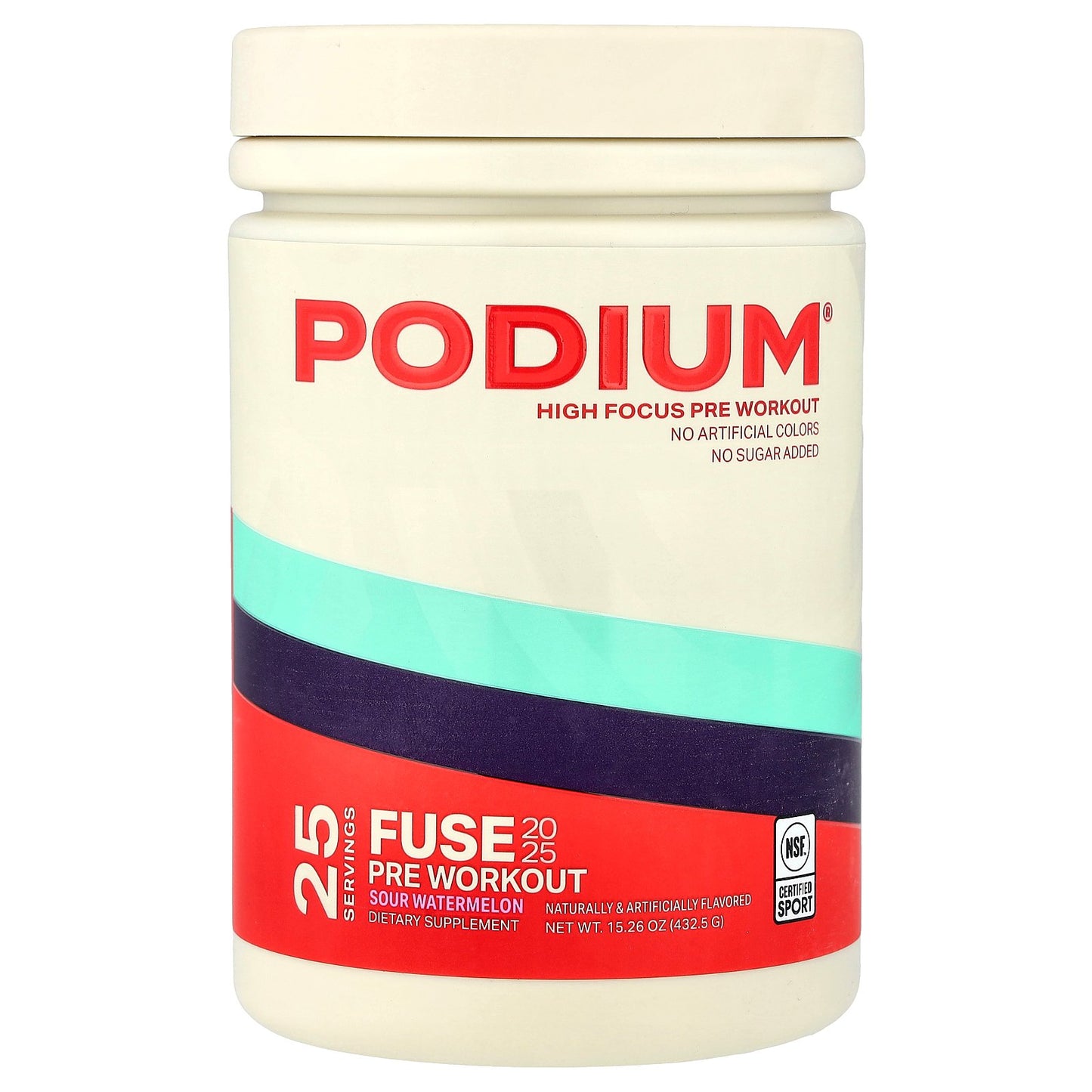 Podium Nutrition, Fuse 2025 Pre Workout, Sour Watermelon, 15.26 oz (432.5 g)