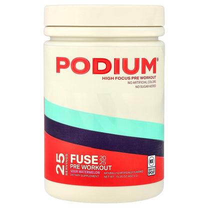 Podium Nutrition, Fuse 2025 Pre Workout, Sour Watermelon, 15.26 oz (432.5 g)