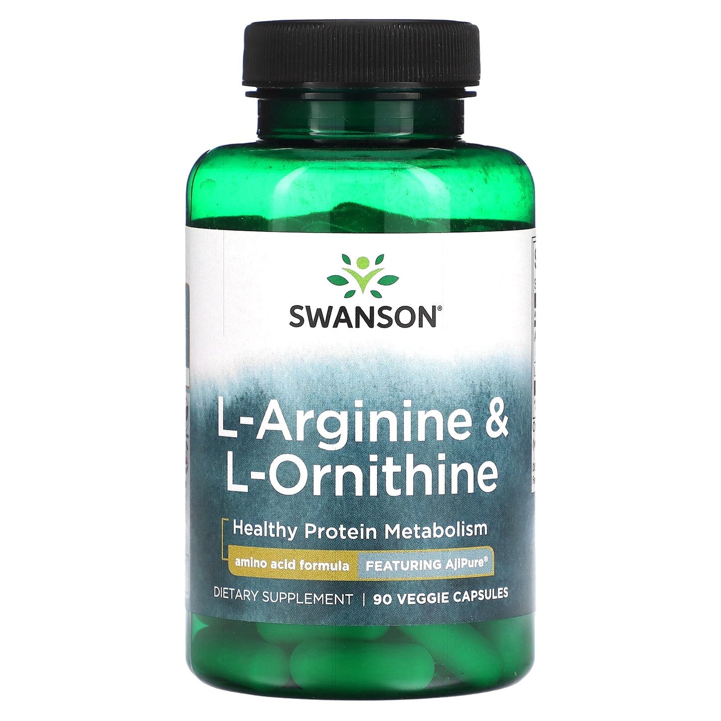 Swanson, L-Arginine & L-Ornithine, 90 Veggie Capsules