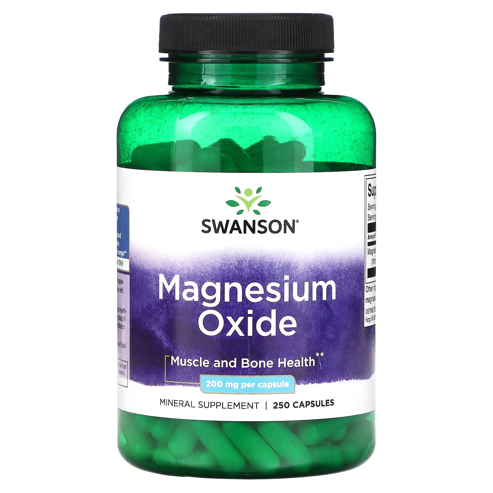 Swanson, Magnesium Oxide, 400 mg, 250 Capsules (200 mg per Capsule)