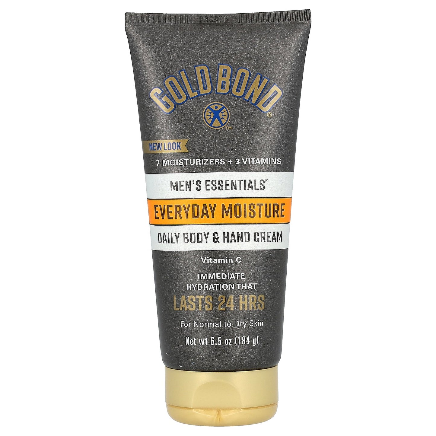 Gold Bond, Men's Essentials, Daily Body & Hand Cream, Normal To Dry Skin, 6.5 oz (184 g)