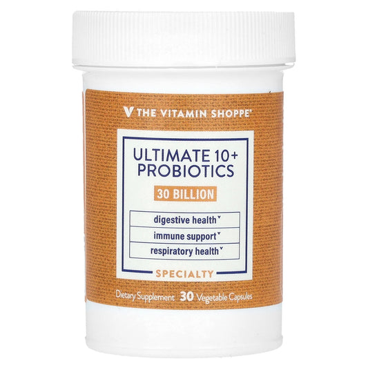 The Vitamin Shoppe, Ultimate 10+ Probiotics, 30 Billion CFU, 30 Vegetable Capsules