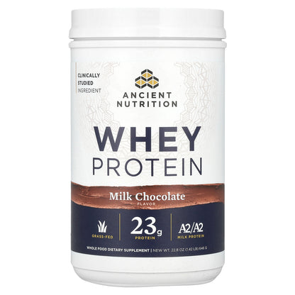 Ancient Nutrition, Whey Protein, Milk Chocolate, 1.42 lb (646 g)