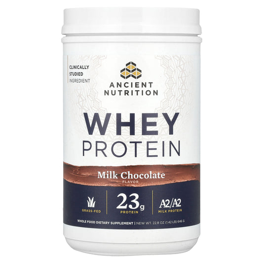 Ancient Nutrition, Whey Protein, Milk Chocolate, 1.42 lb (646 g)