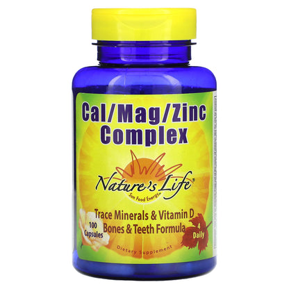 Nature's Life, Cal/Mag/Zinc Complex , 100 Capsules