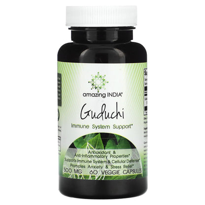 Amazing India, Guduchi, 500 mg, 60 Veggie Capsules