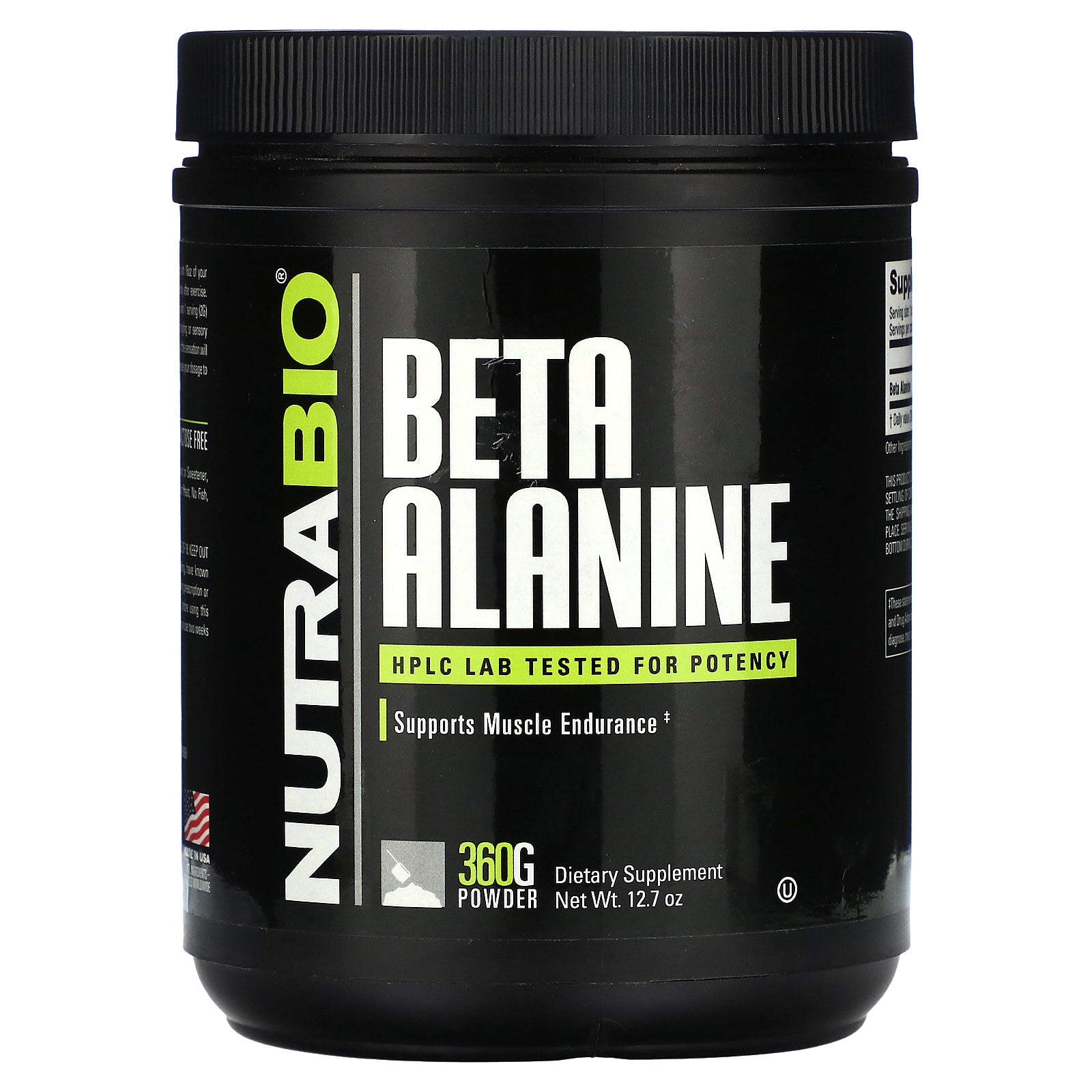 NutraBio, Beta Alanine, 12.7 oz