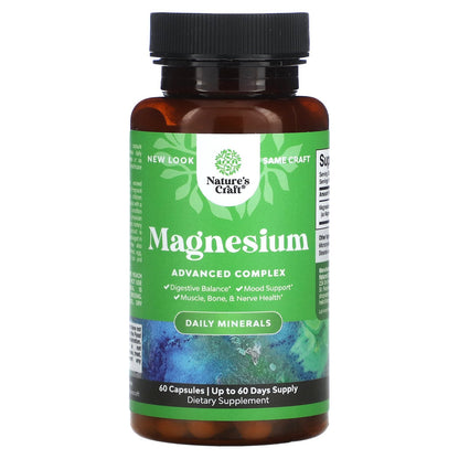 Nature's Craft, Magnesium, Advanced Complex, 60 Capsules