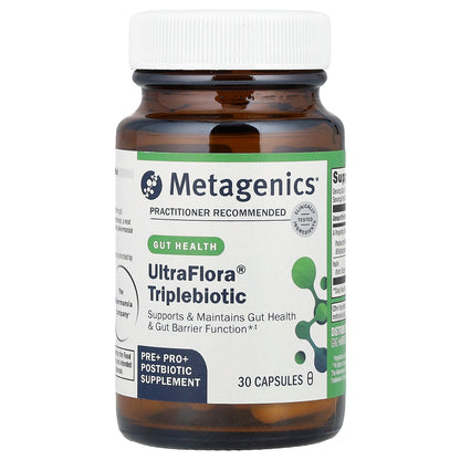 Metagenics, UltraFlora® Triplebiotic, Gut Health, 30 Capsules