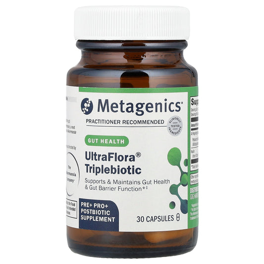 Metagenics, UltraFlora® Triplebiotic, Gut Health, 30 Capsules