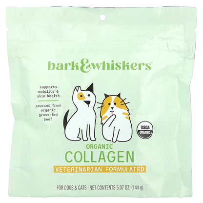 Dr. Mercola, Bark & Whiskers™, Organic Collagen Powder, For Dogs & Cats , 5.07 oz (144 g)
