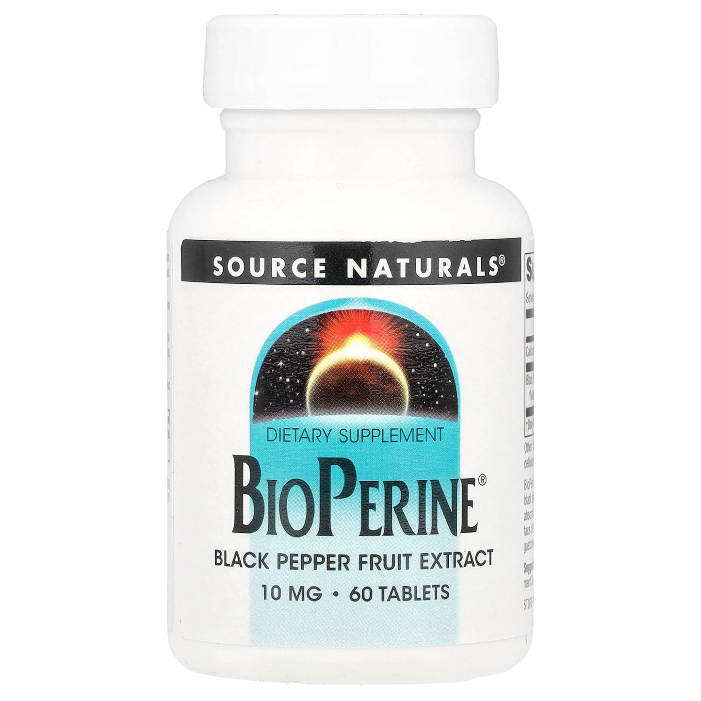 Source Naturals, BioPerine®, 10 mg, 60 Tablets