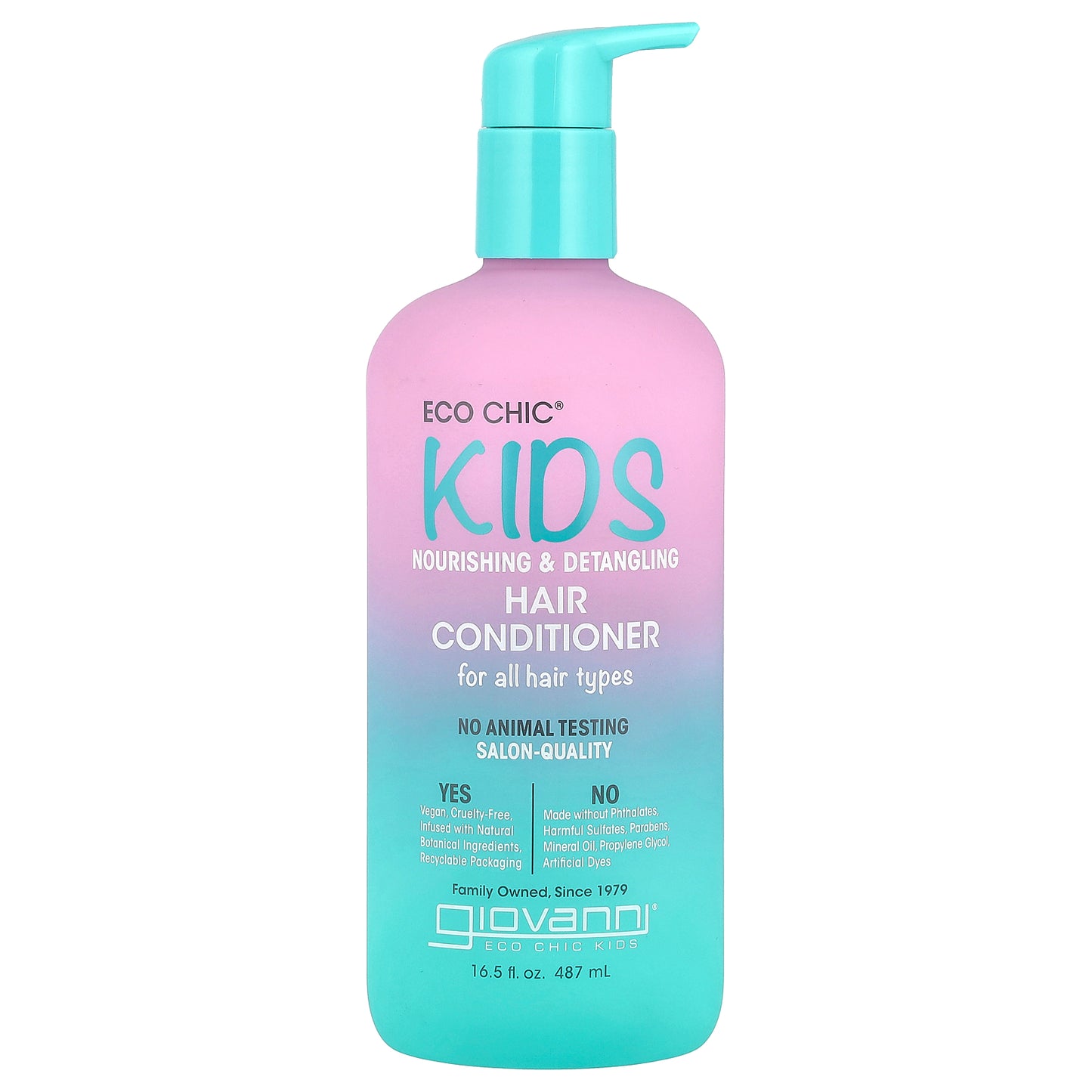 Giovanni, Eco Chic® Kids, Nourishing & Detangling Hair Conditioner, For All Hair Types, 16.5 fl oz (487 ml)