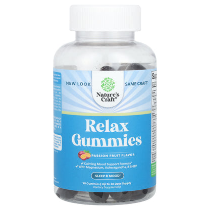 Nature's Craft, Relax Gummies, Passion Fruit, 90 Gummies