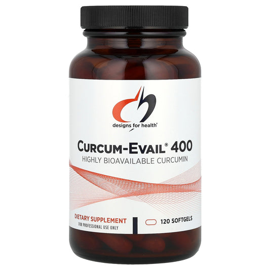 Designs For Health, Curcum-Evail® 400, 120 Softgels (400 mg per Softgel)