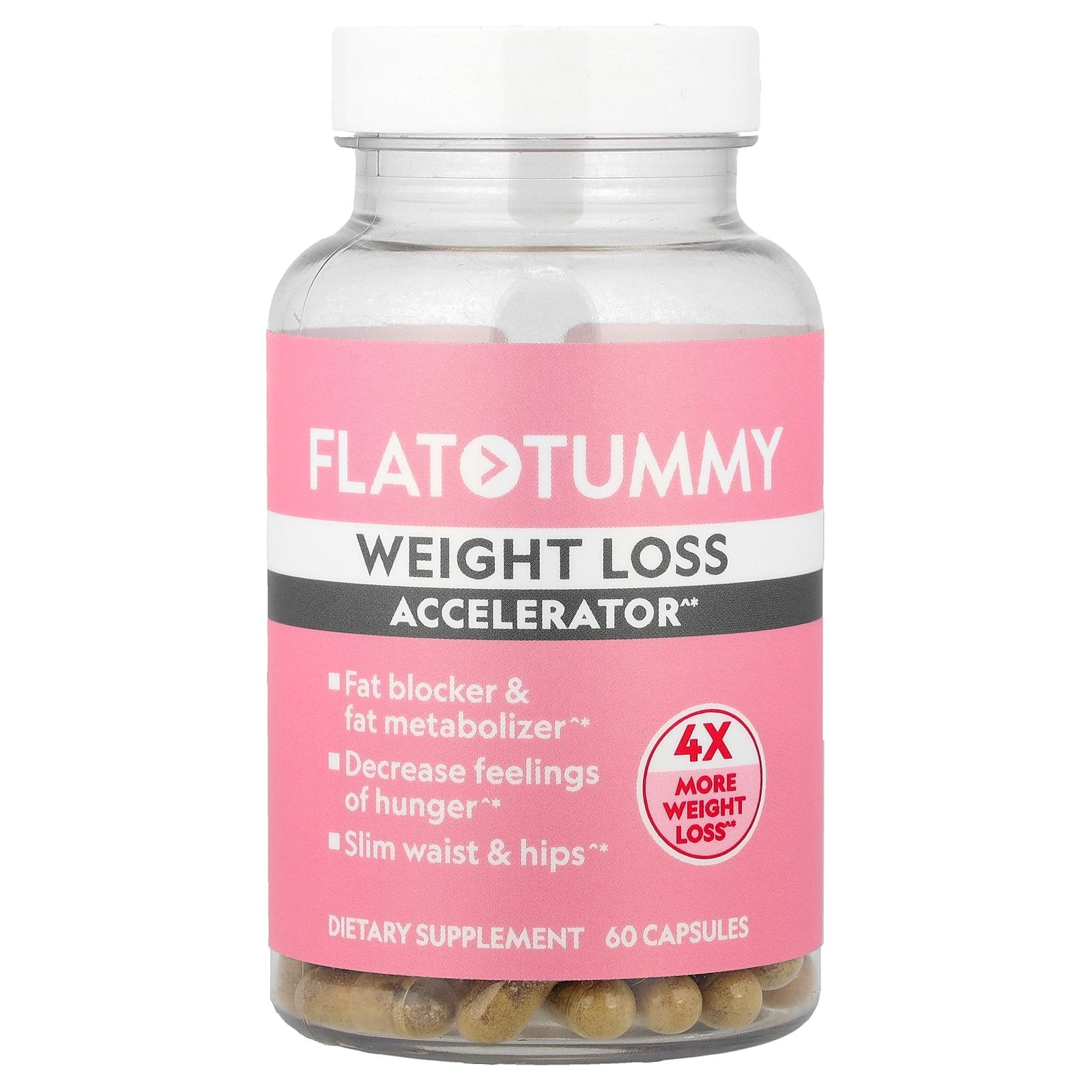 Flat Tummy, Weight Loss Accelerator, 60 Capsules