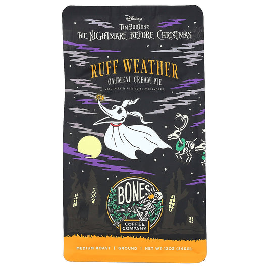 Bones Coffee Company, Ruff Weather, Oatmeal Cream Pie, Ground, Medium Roast, 12 oz (340 g)