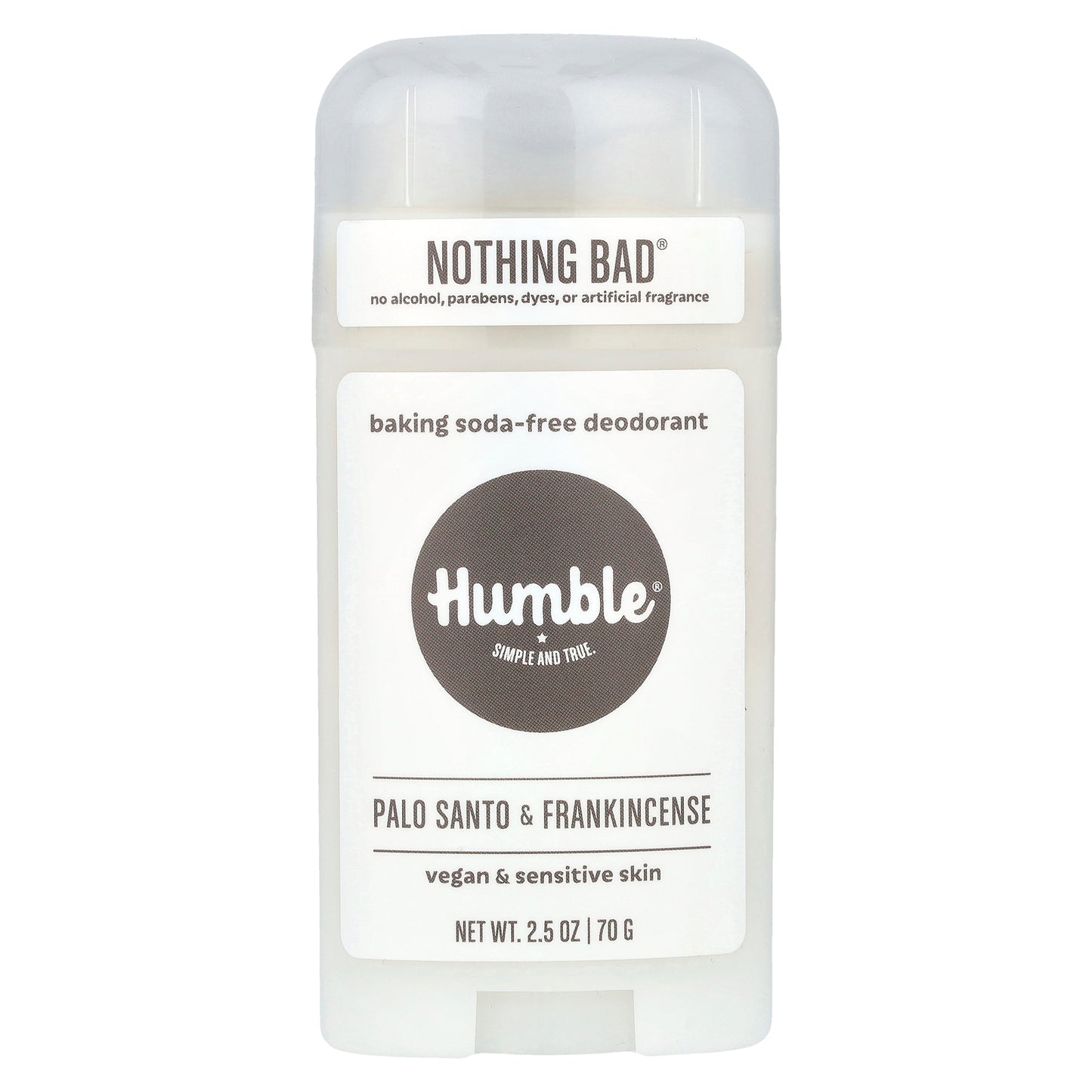 Humble Brands, Baking Soda-Free Deodorant, Palo Santo & Frankincense , 2.5 oz (70 g)