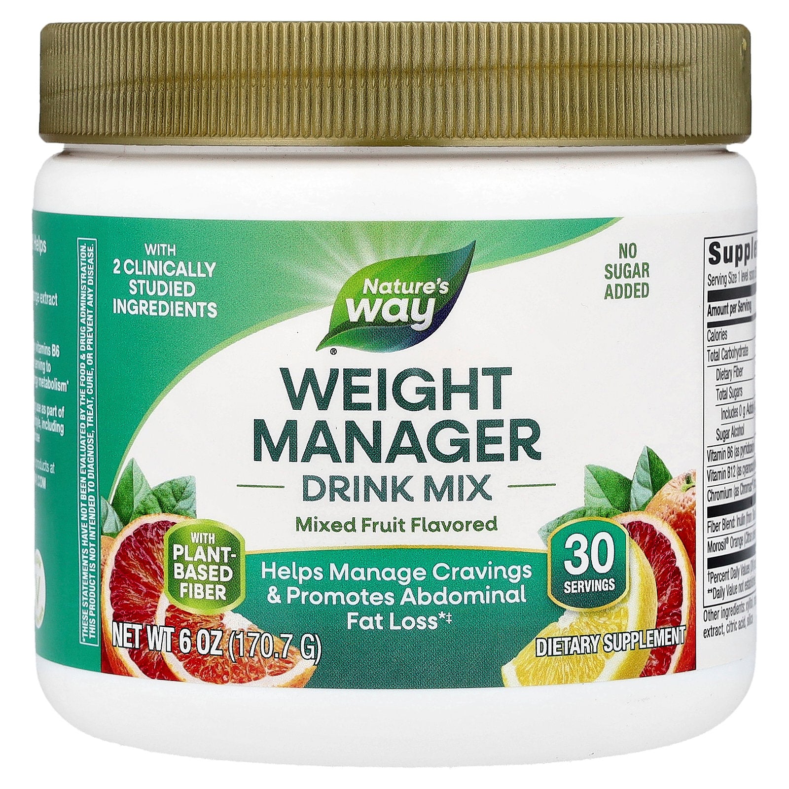 Nature's Way, Weight Manager Drink Mix, Mixed Fruit , 6 oz (170.7 g)
