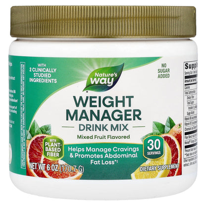 Nature's Way, Weight Manager Drink Mix, Mixed Fruit , 6 oz (170.7 g)