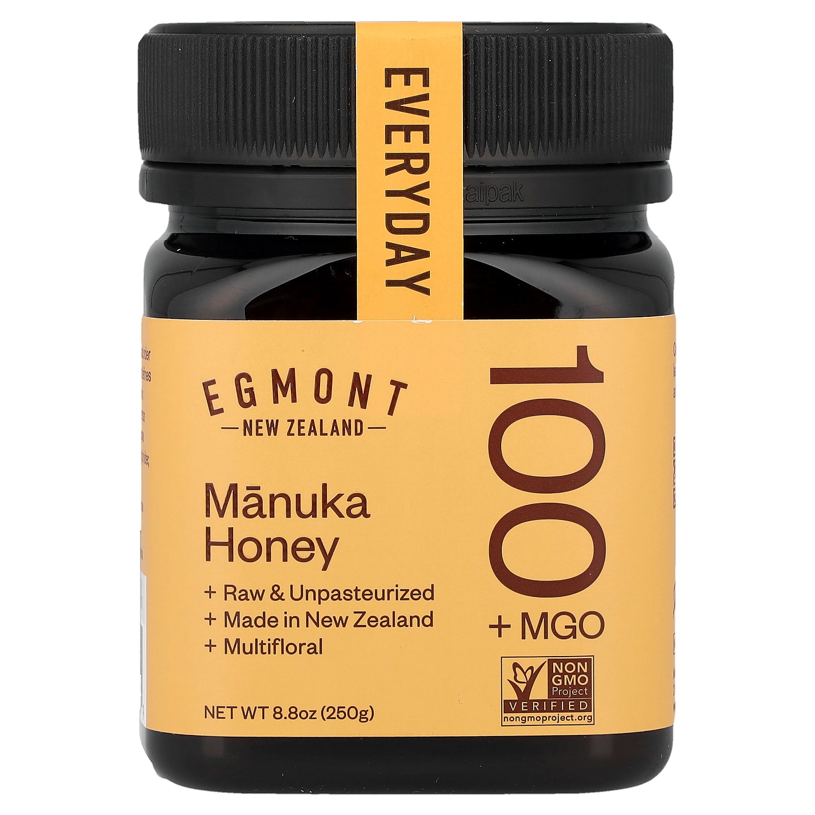 Egmont Honey, Manuka Honey, Raw & Unpasteurized, MGO 100+, 8.8 oz (250 g)