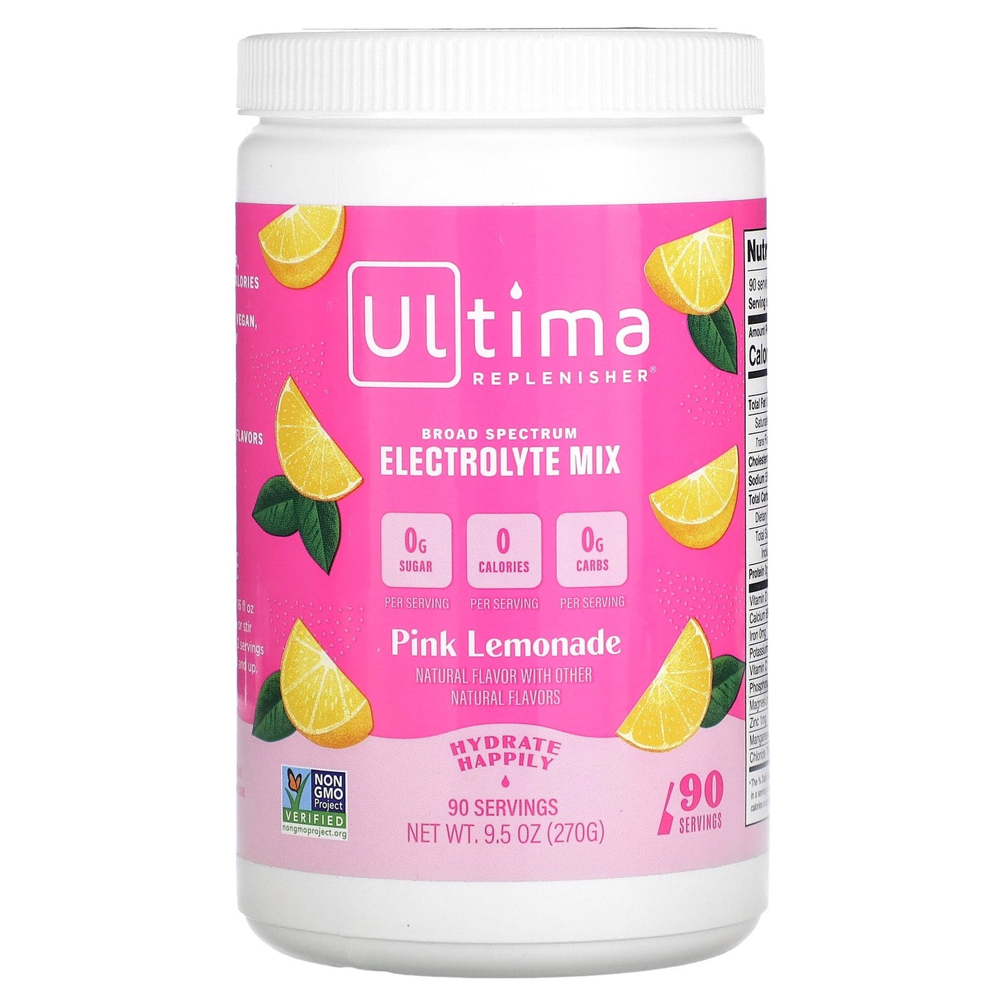 Ultima Replenisher, Electrolyte Mix, Pink Lemonade, 9.5 oz (270 g)