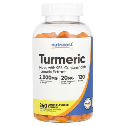 Nutricost, Turmeric, Lemon, 240 Gummies