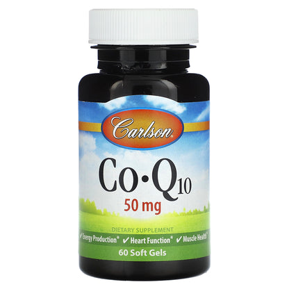 Carlson, CoQ10, 50 mg , 60 Soft Gels