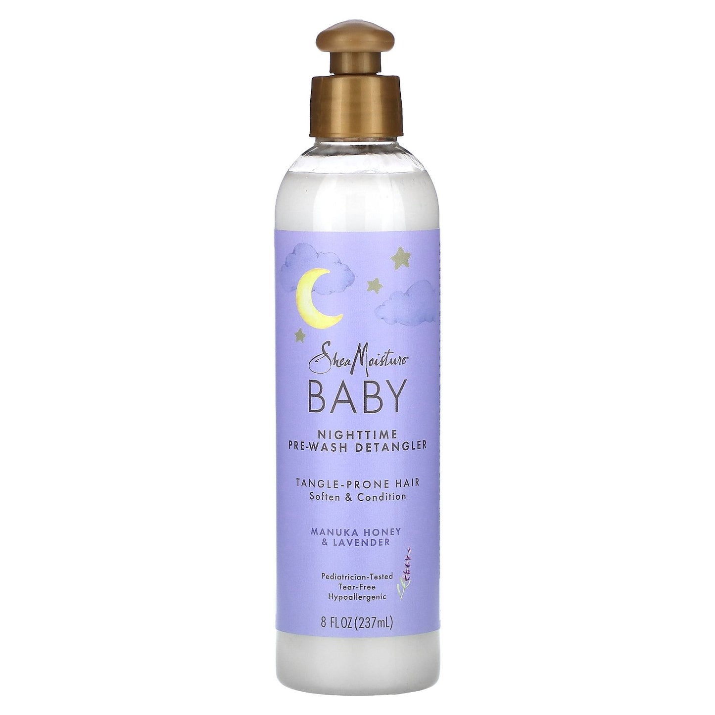 SheaMoisture, Baby, Nighttime Pre-Wash Detangler, Manuka Honey & Lavender, 8 fl oz (237 ml)