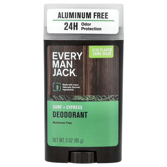 Every Man Jack, Deodorant, Aluminum Free, Surf + Cypress, 3 oz (85 g)