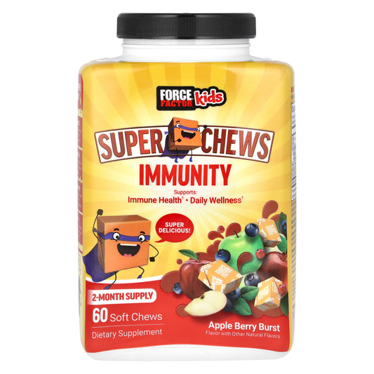 Force Factor, Kids, Super Chews, Immunity, Apple Berry Burst, 60 Soft Chews
