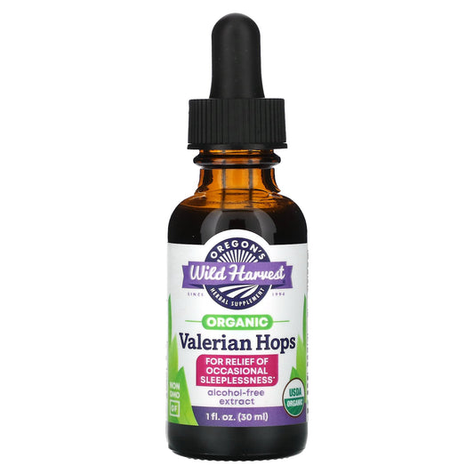 Oregon's Wild Harvest, Organic Valerian Hops, 1 fl oz (30 ml)