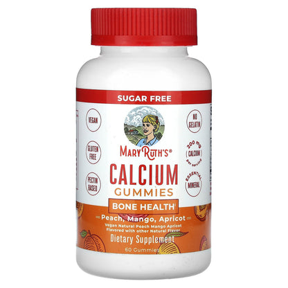 MaryRuth's, Calcium Gummies, Peach, Mango, Apricot, 60 Gummies (100 mg per Gummy)