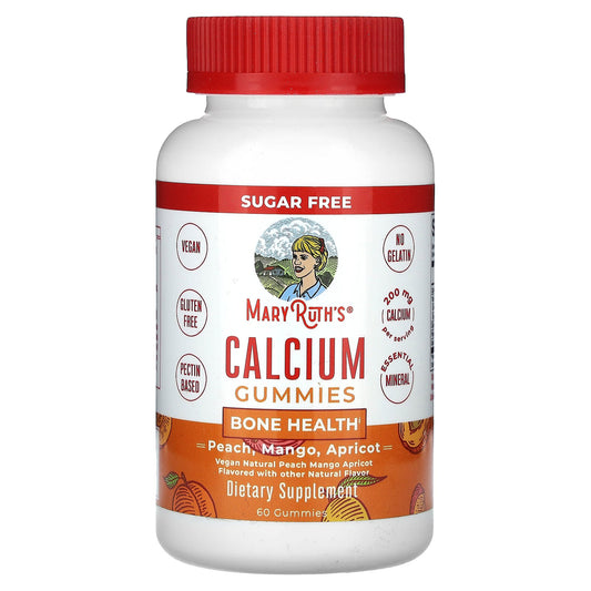 MaryRuth's, Calcium Gummies, Peach, Mango, Apricot, 60 Gummies (100 mg per Gummy)