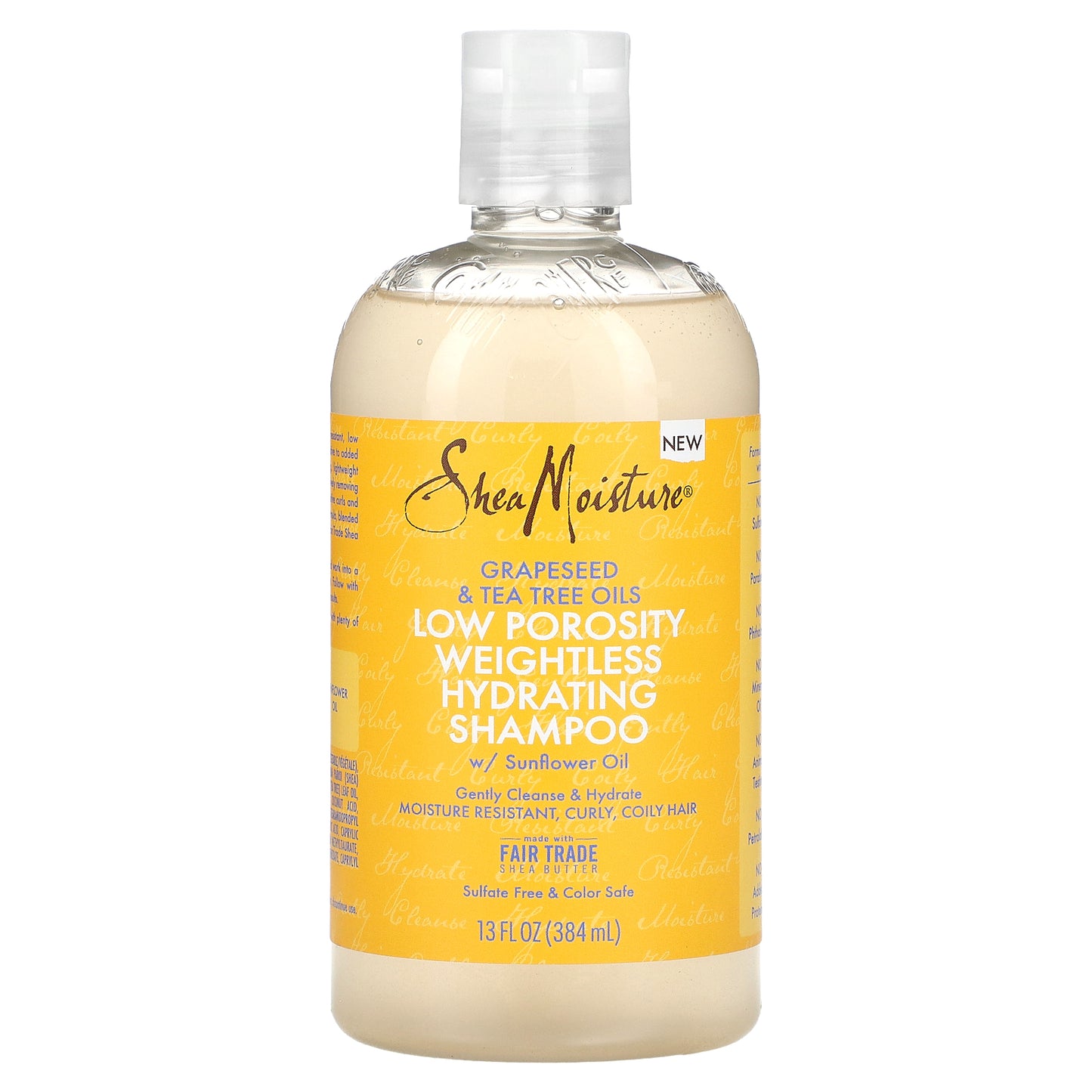 SheaMoisture, Grapeseed Oil & Tea Tree Oils, Low Porosity Weightless Hydrating Shampoo, 13 fl oz (384 ml)