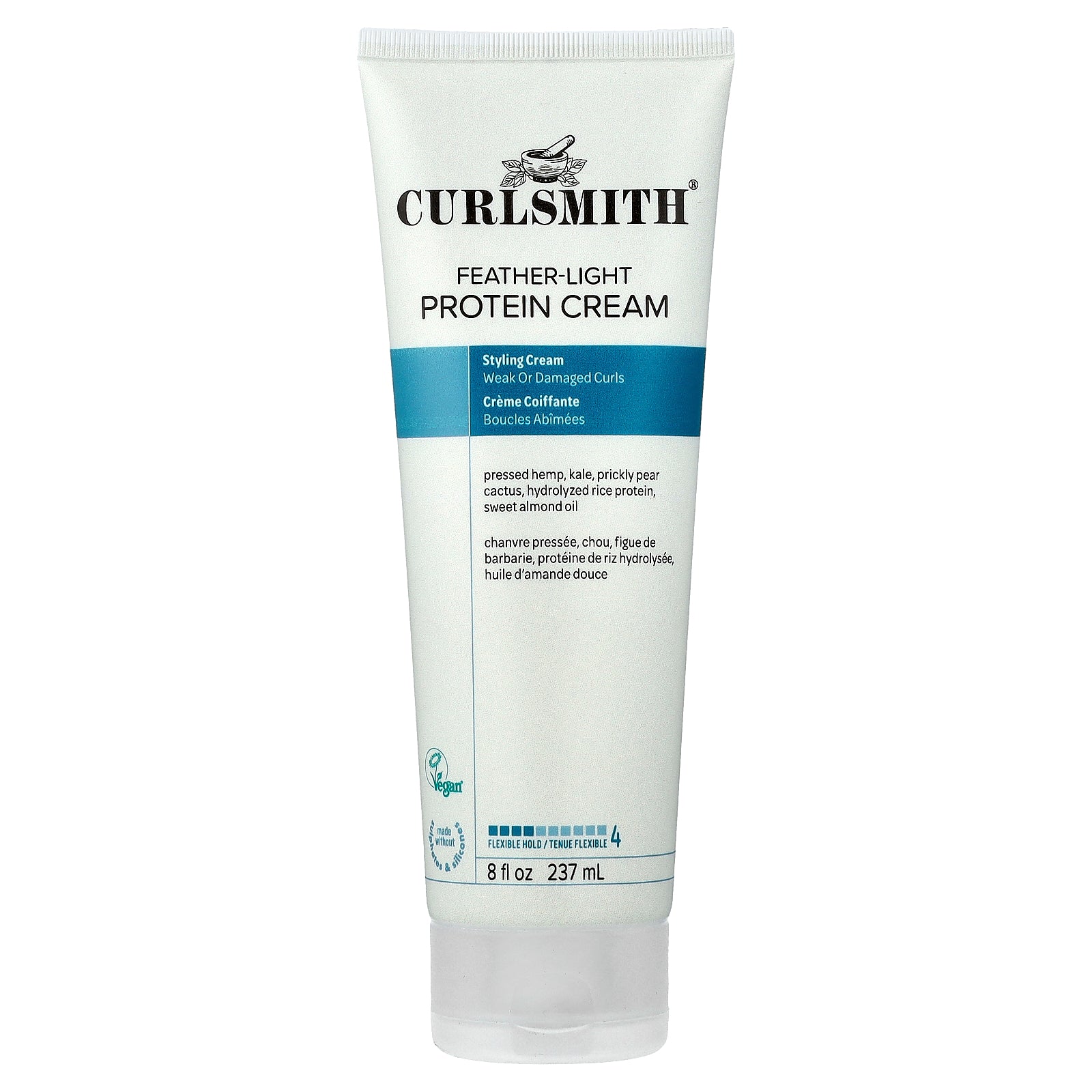 Curlsmith, Feather-Light Protein Cream, Flexible Hold, Weak or Damaged Curls, 8 fl oz (237 ml)