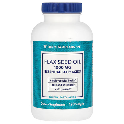 The Vitamin Shoppe, Flax Seed Oil, 1,000 mg, 120 Softgels