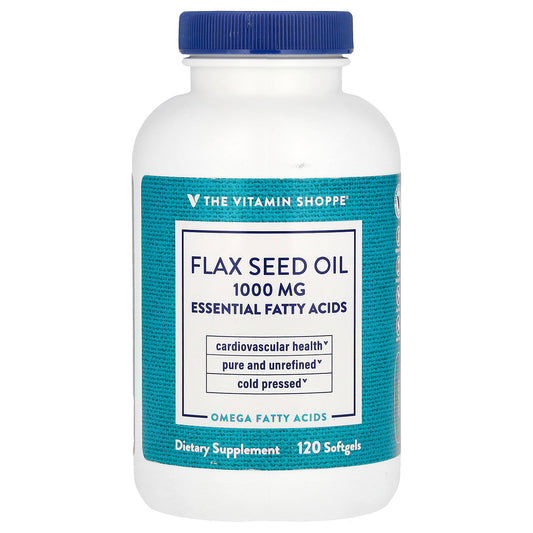 The Vitamin Shoppe, Flax Seed Oil, 1,000 mg, 120 Softgels