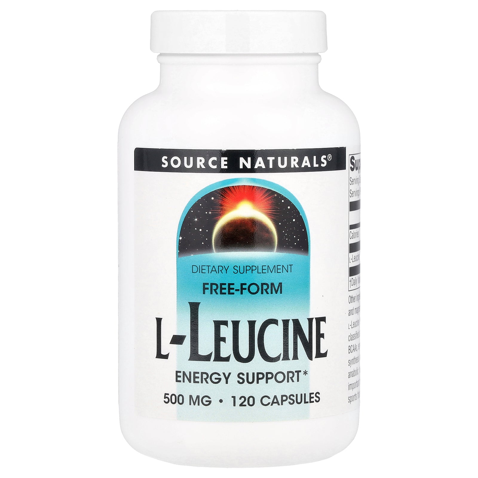 Source Naturals, Free-Form L-Leucine , 1,500 mg , 120 Capsules (500 mg Per Capsule)