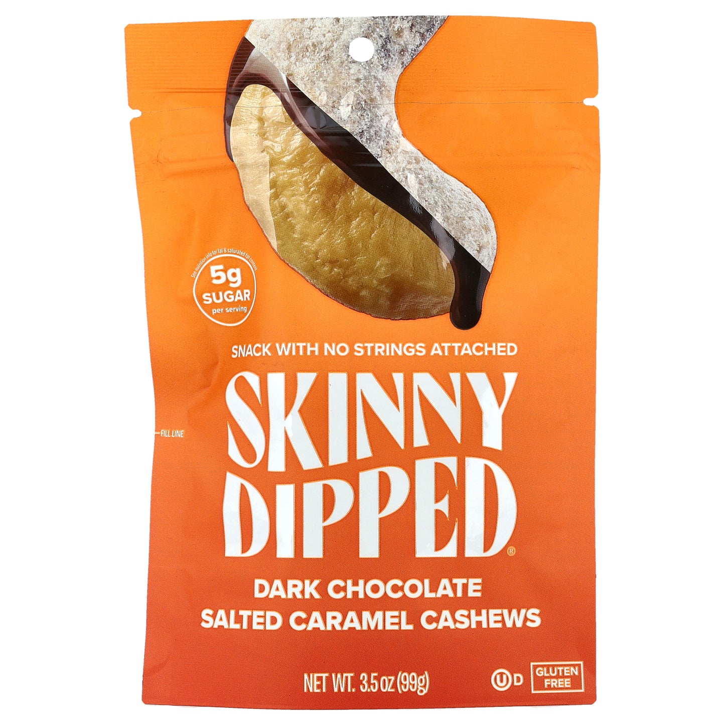 SkinnyDipped, Dark Chocolate Salted Caramel Cashews, 3.5 oz (99g)