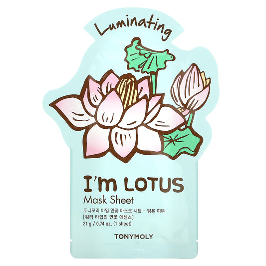 TonyMoly, I'm Lotus, Luminating Beauty Mask Sheet, 1 Sheet, 0.74 oz (21 g)