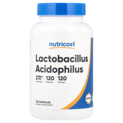 Nutricost, Lactobacillus Acidophilus, 50 mg (2 Billion CFU), 120 Capsules