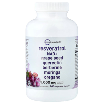 Micro Ingredients, Resveratrol, 240 Vegetarian Capsules