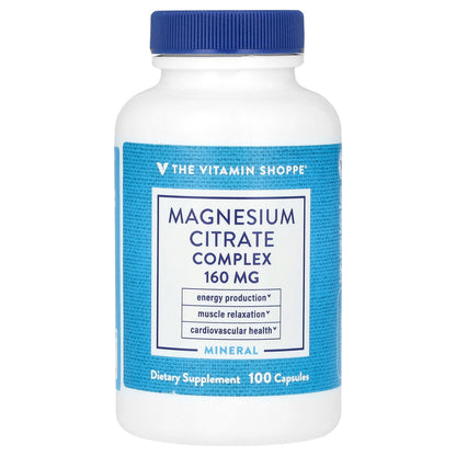 The Vitamin Shoppe, Magnesium Citrate Complex, 160 mg, 100 Capsules