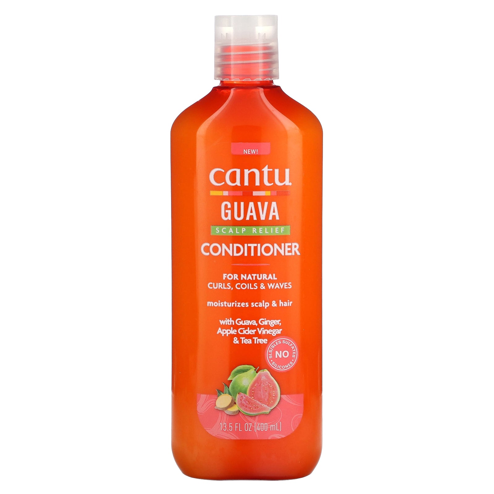 Cantu, Guava Scalp Relief Conditioner, For Natural Curls, Coils & Waves , 13.5 fl oz (400 ml)