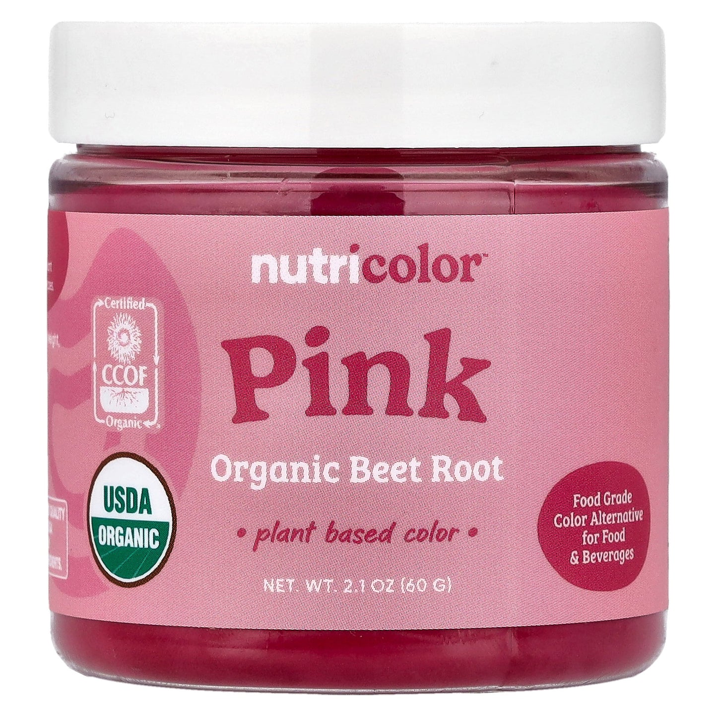 Nutricost, Nutricolor™, Pink Organic Beet Root, 2.1 oz (60 g)