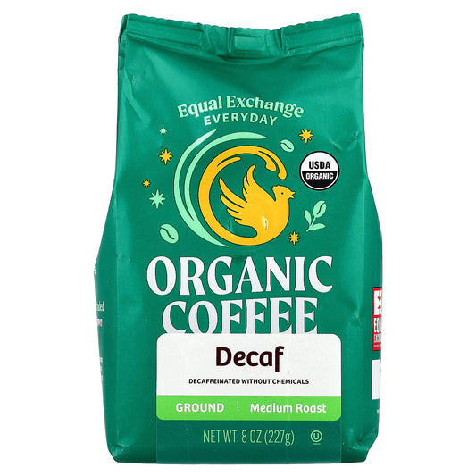 Equal Exchange, Organic Coffee, Ground, Medium Roast, Decaf , 8 oz (227 g)