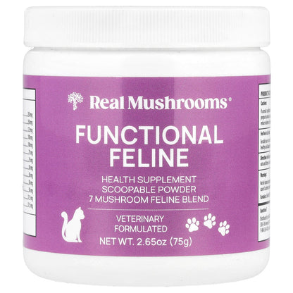 Real Mushrooms, Functional Feline, For Cats , 2.65 oz (75 g)