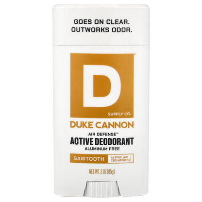 Duke Cannon Supply Co., Air Defense™, Active Deodorant, Aluminum Free, Sawtooth, 3 oz (85 g)