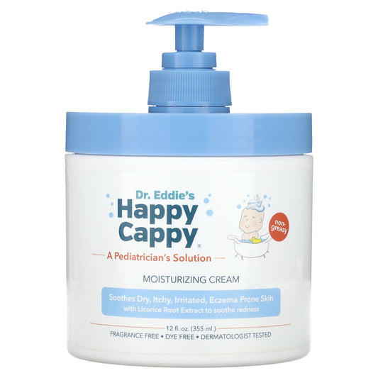 Happy Cappy, Moisturizing Cream, Fragrance Free, 12 fl oz (355 ml)